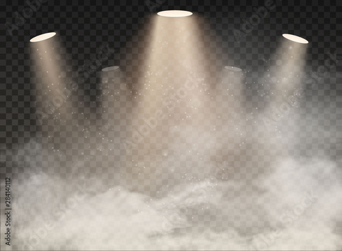 light lamp and Smoke isolated on transparent background