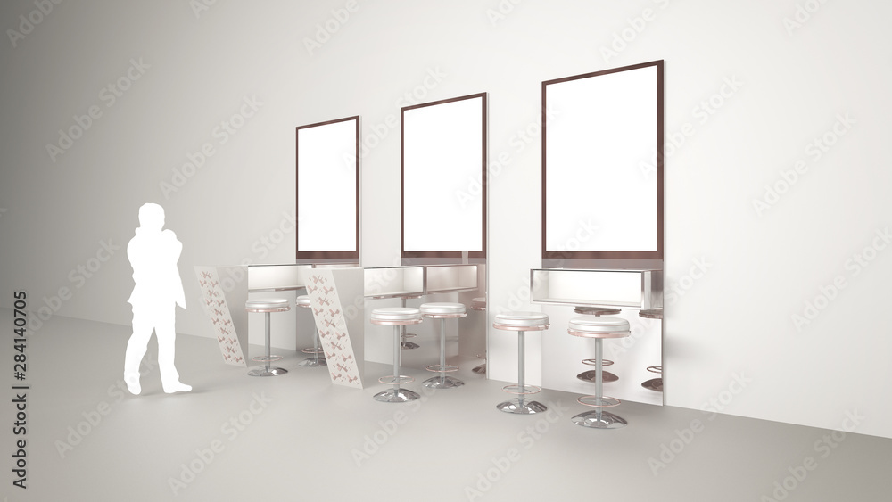 Lightbox On white Background 3D rendering luxury style - Illustration Lightbox On white Background 3D rendering luxury style - Illustration