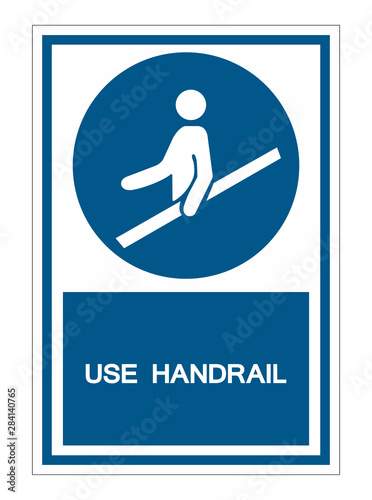 Use Handrail Symbol Sign Isolate On White Background,Vector Illustration EPS.10