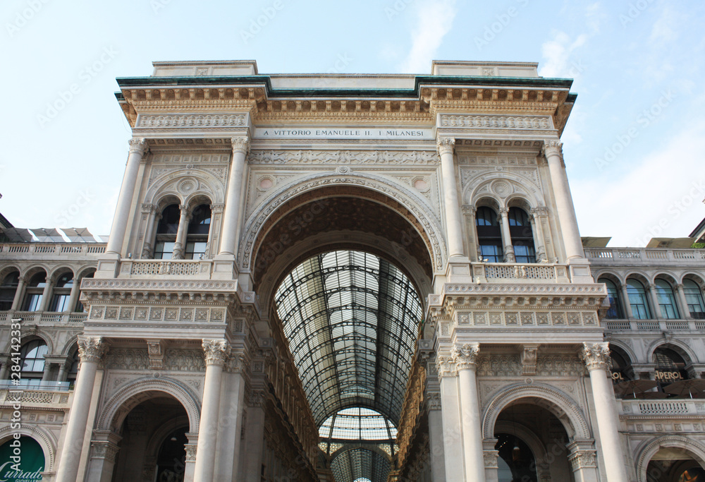 Cathedral Square. Galleria Vittorio Emanuele II. Milan Italy.