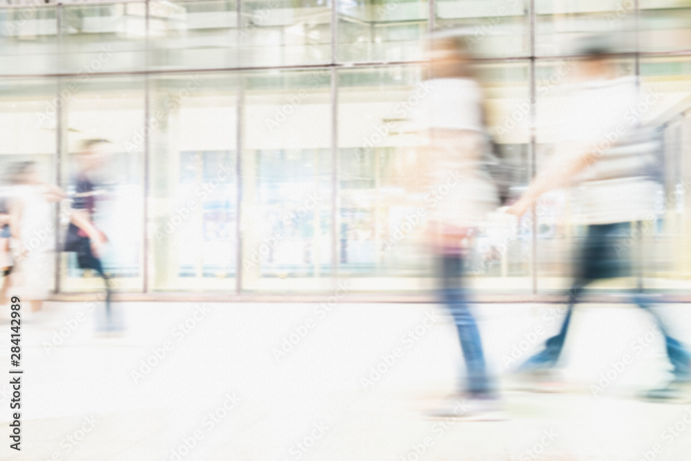 Fototapeta premium city people crowd abstract background blur action