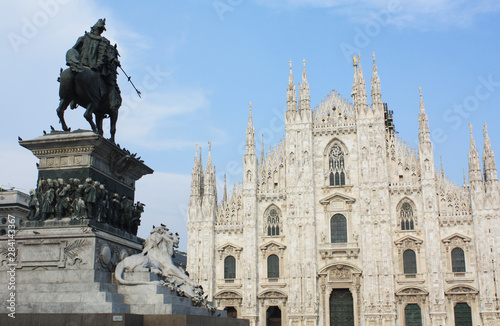 Cathedral Square. Italy. Monument to Victor Emmanuel II