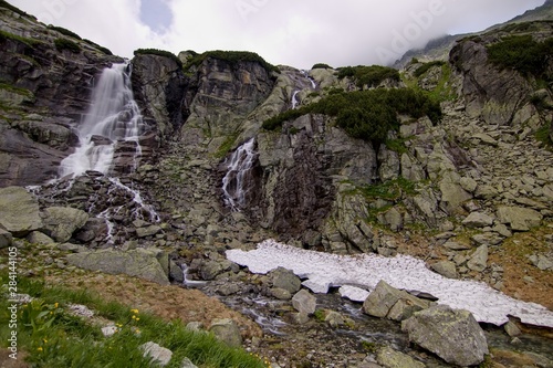 waterfall in motion in the High Tatras