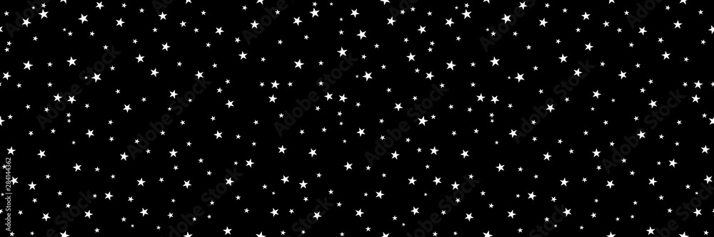 Wide stylish screensaver of a starry seamless pattern on a dark background for design in an interior or your imagination. Wide stylish screensaver of a starry seamless pattern on a dark background for design in an interior or your imagination.