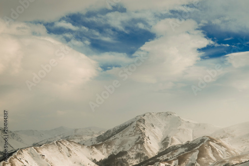 clouds over the mountains