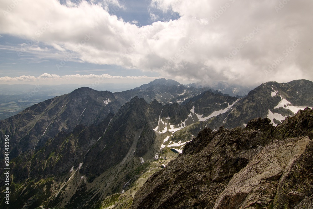 On the top of mountain in The High Tatras On the top of mountain in The High Tatras