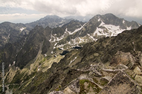 On the top of mountain in The High Tatras