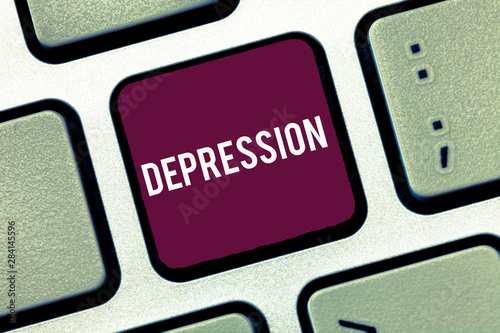 Canvas Print Handwriting text writing Depression