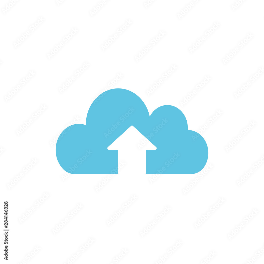 blue cloud icon with white arrow inside showing download blue cloud icon with white arrow inside showing download