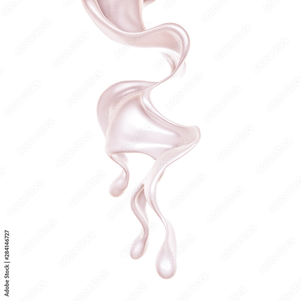 Splash of bright liquid on a white background. 3d illustration, 3d rendering. Splash of bright liquid on a white background. 3d illustration, 3d rendering.