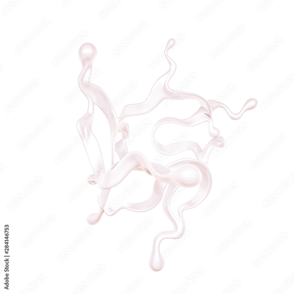 Splash of bright liquid on a white background. 3d illustration, 3d rendering. Splash of bright liquid on a white background. 3d illustration, 3d rendering.
