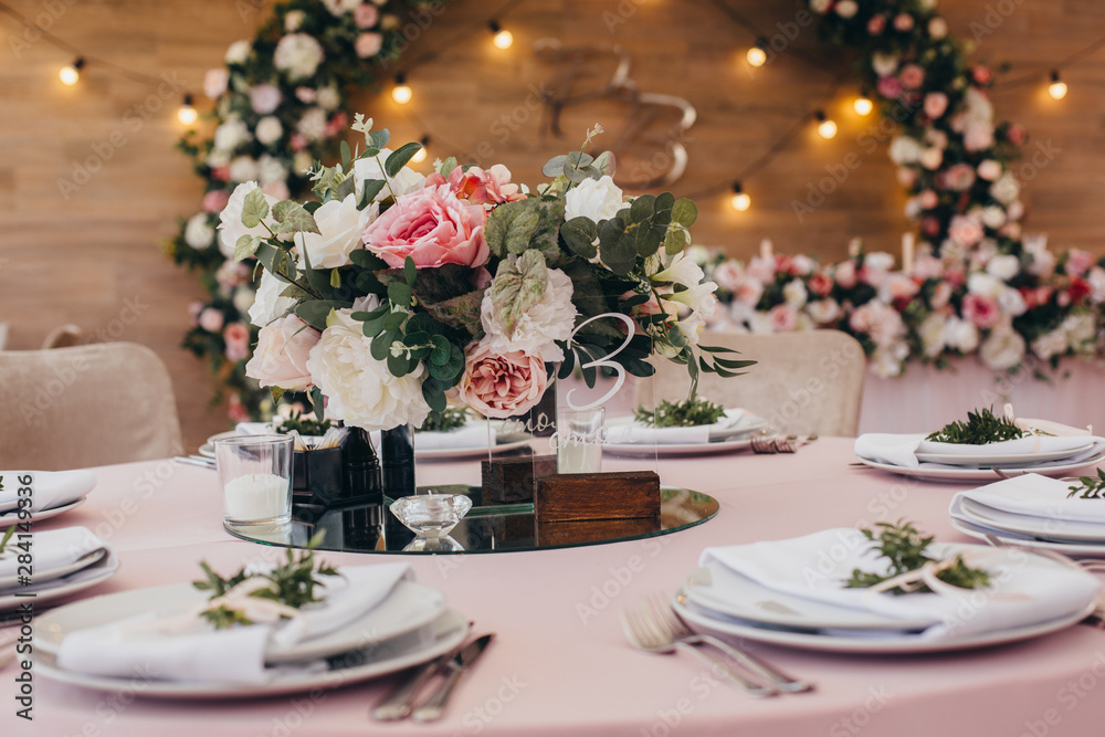 Fototapeta premium Wedding banquet table