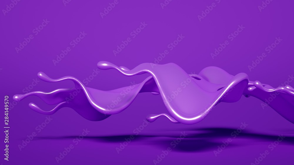 Splash of purple paint. 3d illustration, 3d rendering. Splash of purple paint. 3d illustration, 3d rendering.