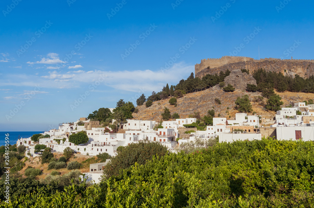 The old city of Lindos (Rhodes, Greece)