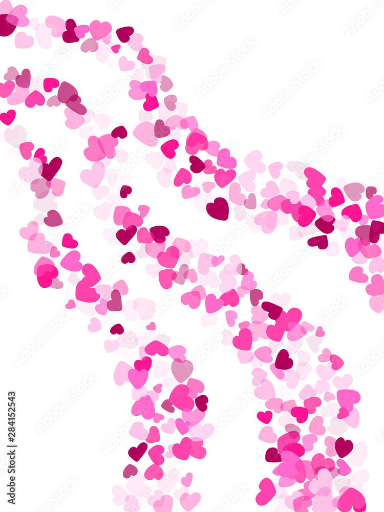 Hearts confetti flying vector background graphic design. Hearts confetti flying vector background graphic design.