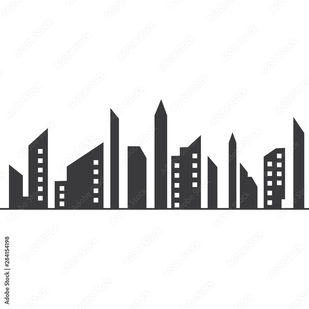 Modern City skyline . city silhouette . vector illustration in flat design - Vector