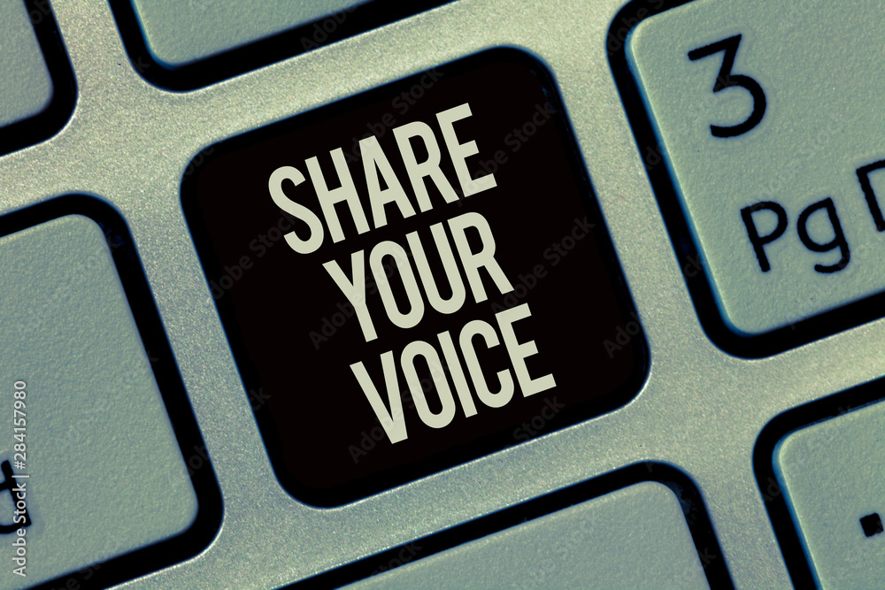 Writing note showing Share Your Voice. Business photo showcasing asking employee or member to give his opinion or suggestion. Writing note showing Share Your Voice. Business photo showcasing asking employee or member to give his opinion or suggestion.