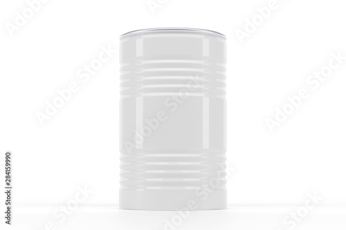 clear metal barrel symbol of industry - 3D Illustration photo