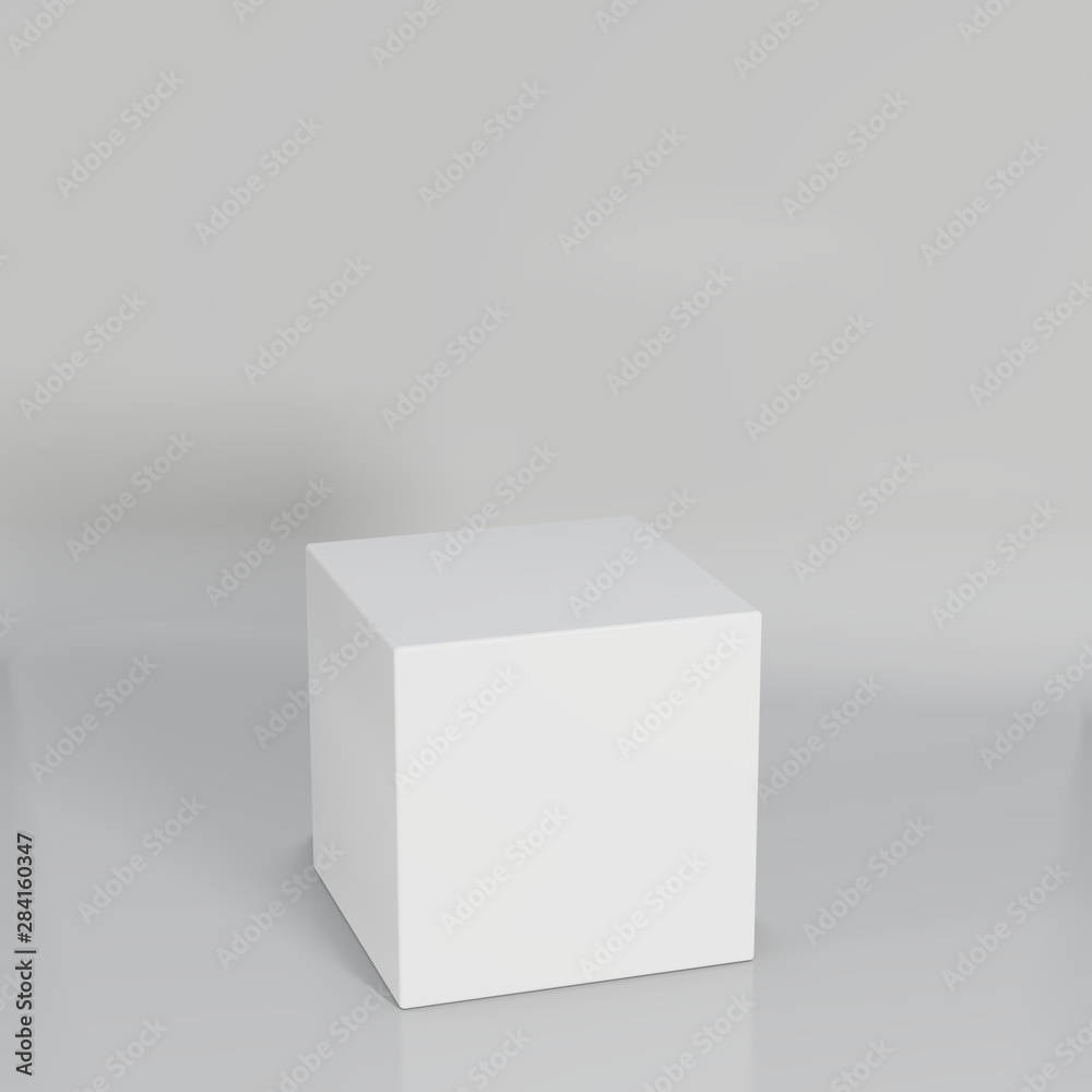 Empty room with a pedestal for presentation. 3d rendering Empty room with a pedestal for presentation. 3d rendering