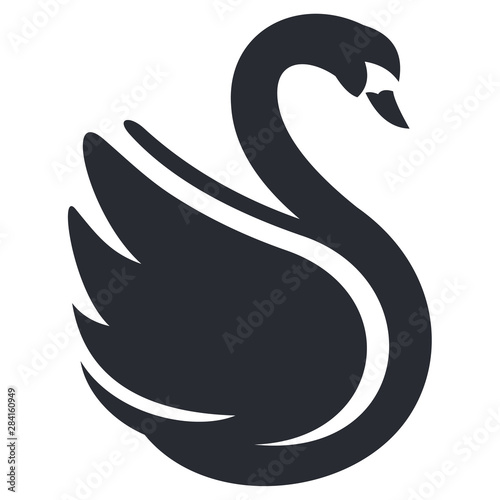 swan logo symbol vector