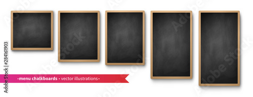 Photo Vector collection of isolated menu boards