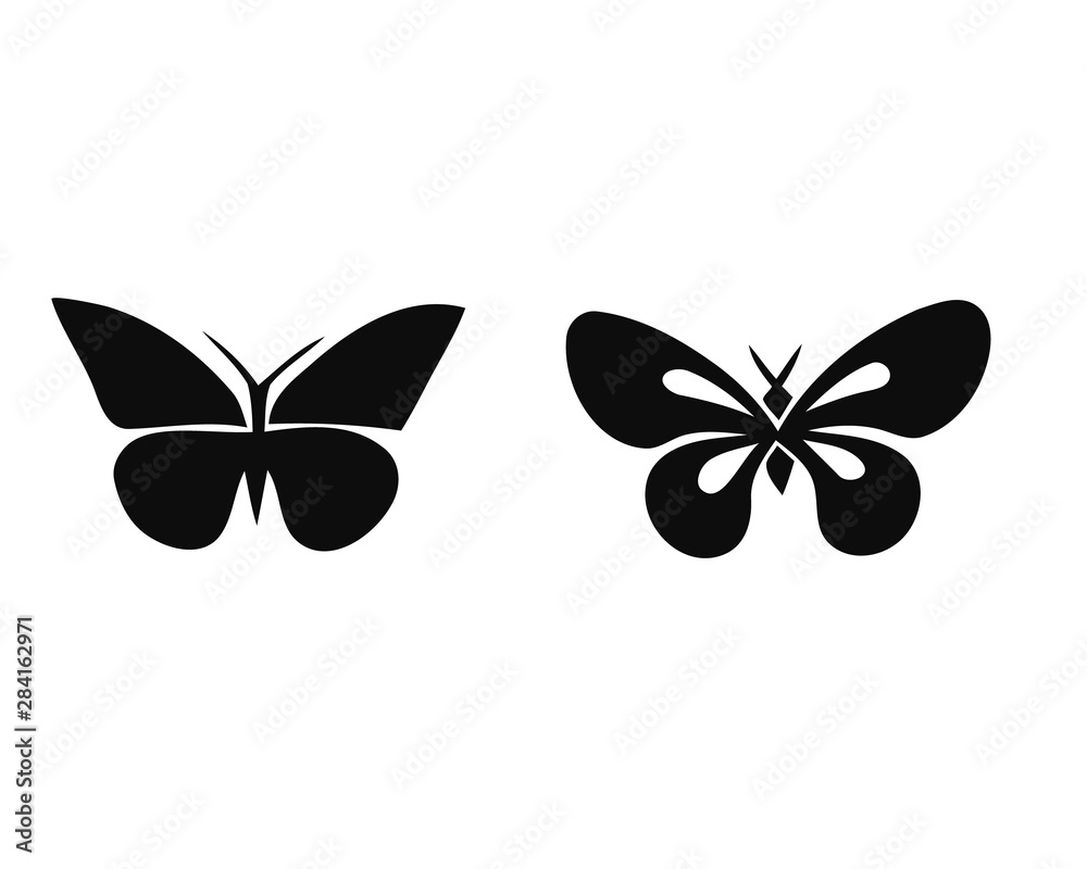 Butterfly silhouette set. Vector. Butterflies icon collection. Isolated on white background. Butterfly silhouette set. Vector. Butterflies icon collection. Isolated on white background.