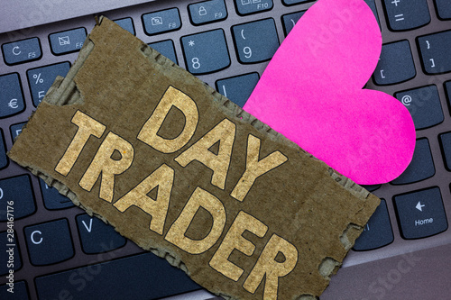 Принти на полотні Conceptual hand writing showing Day Trader