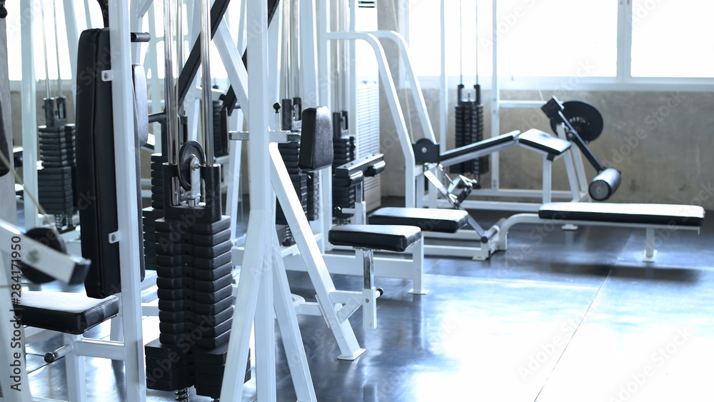 Fototapeta premium The fitness machine is in the gym.