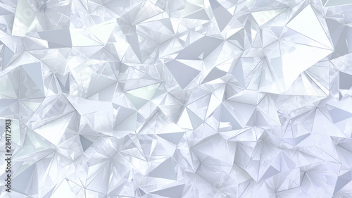 Crystal triangle background. 3d illustration, 3d rendering.