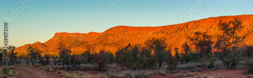 Sunset over the Heavitree Range near Alice Springs, Central Australia, Northern Territory, Australia photo