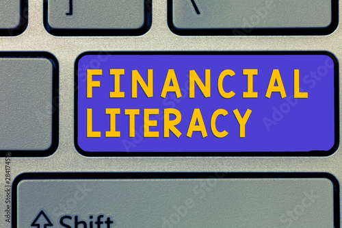 Wallpaper Mural Handwriting text Financial Literacy. Concept meaning Understand and knowledgeable on how money works. Torontodigital.ca