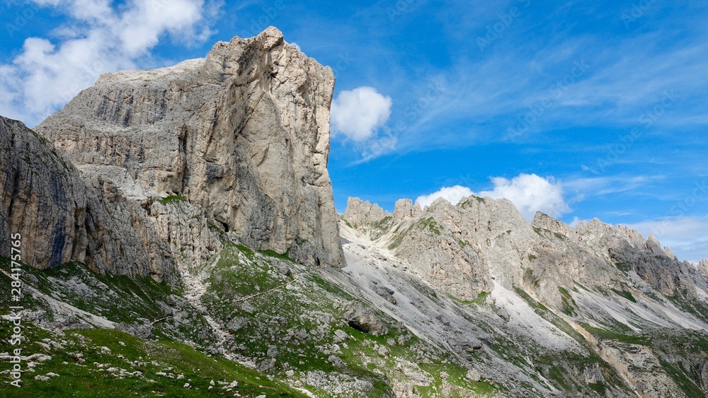 Wanderung im Rosengarten, Dolomiten Südtirol, Hochgebirge