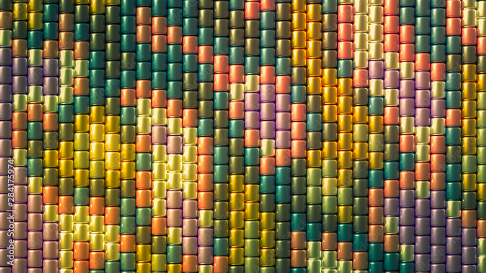Beautiful background with beads. 3d illustration, 3d rendering.