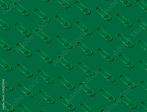 Green Paper Clip Pattern on Green