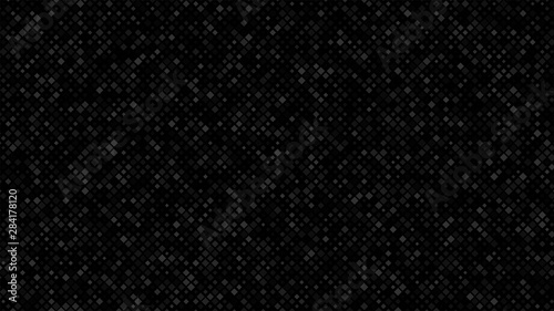 Abstract background. Black noise from the dots. Diamonds are halftone. Vector illustration.