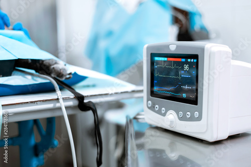 Fototapeta Heart rate monitor in hospital theater