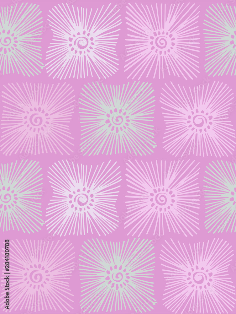 Vector seamless pastel pattern with a light background and abstract elements
