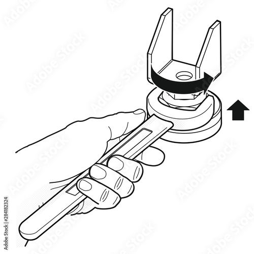 Drehgelenk Maschinen/Möbelfuß [schwarz-weiß]