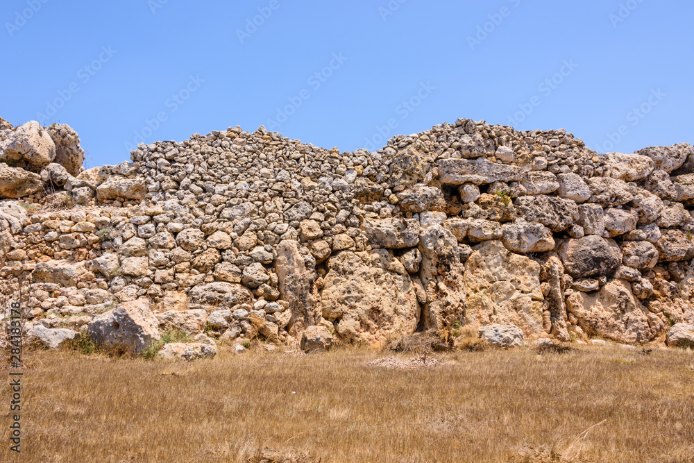 Ancient megalithic temple of Gigantija, Xaghra, Gozo, Malta.