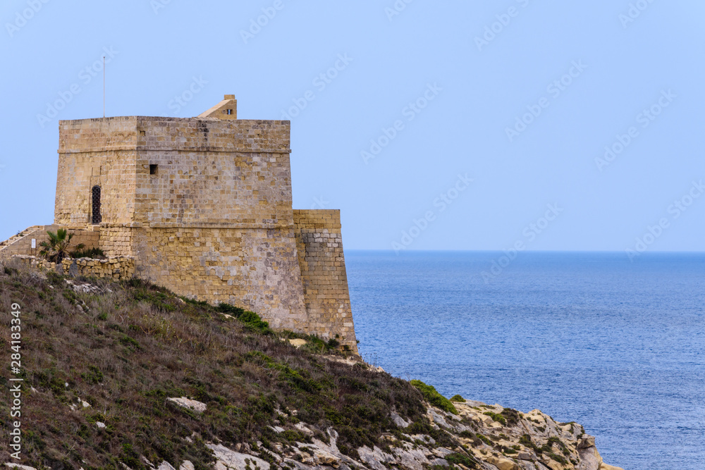 One of the many fortifications dotted around the coast of Gozo and Malta.