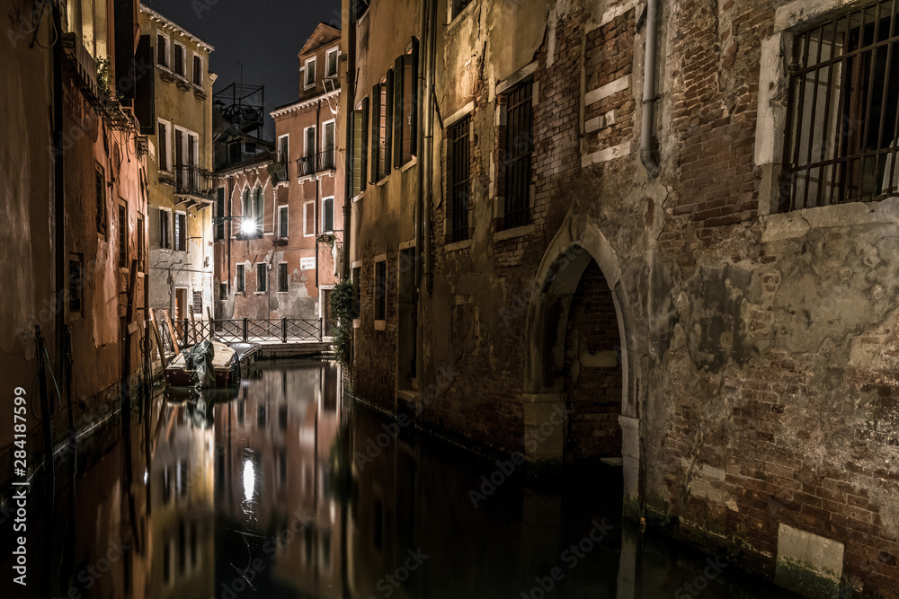 Summer midnight in the center of Venice