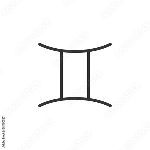 Astrology, horoscope, gemini, zodiac icon. Vector illustration, flat design.