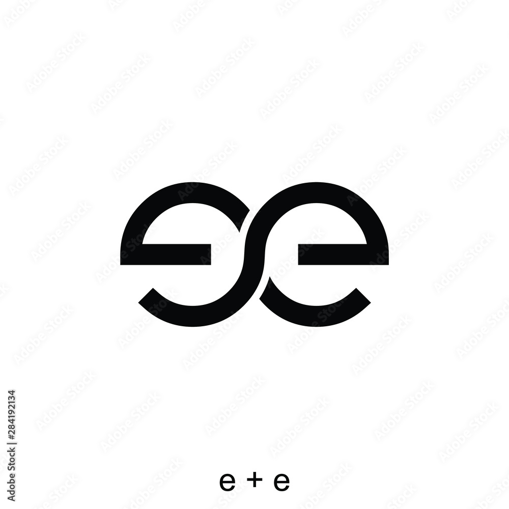 letter e and e concept ready to use
