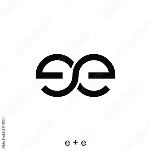 letter e and e concept ready to use
