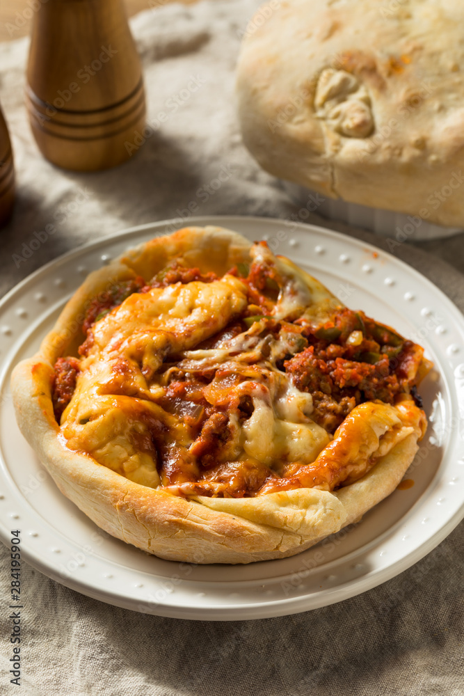 Homemade Chicago Pizza Pot Pie
