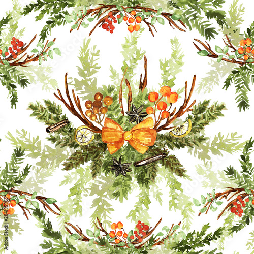 Watercolor floral pattern