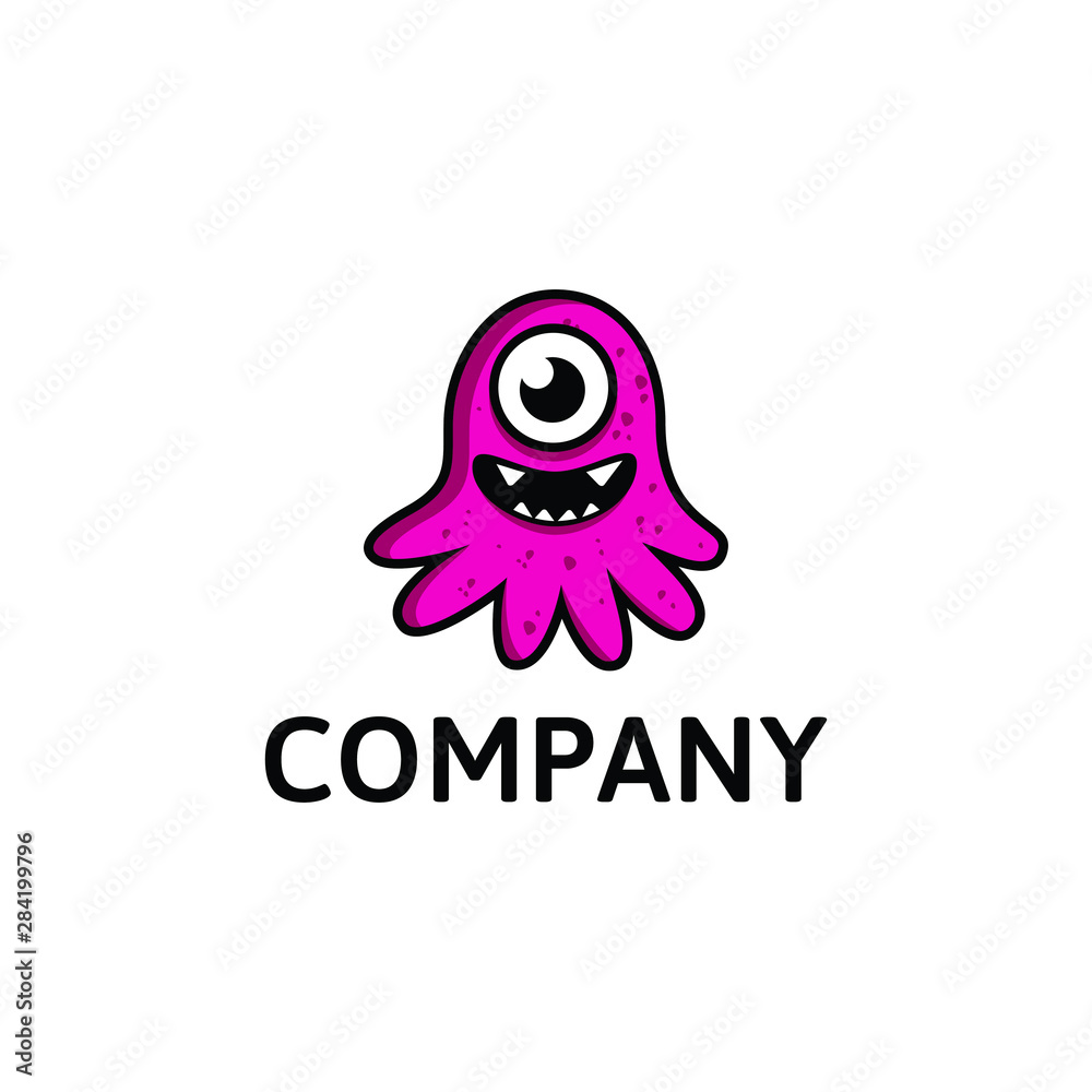Obraz premium Monster logo cartoon ready to use 
