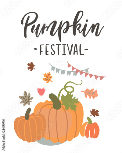 Handwritten Lettering Pumpkin Festival