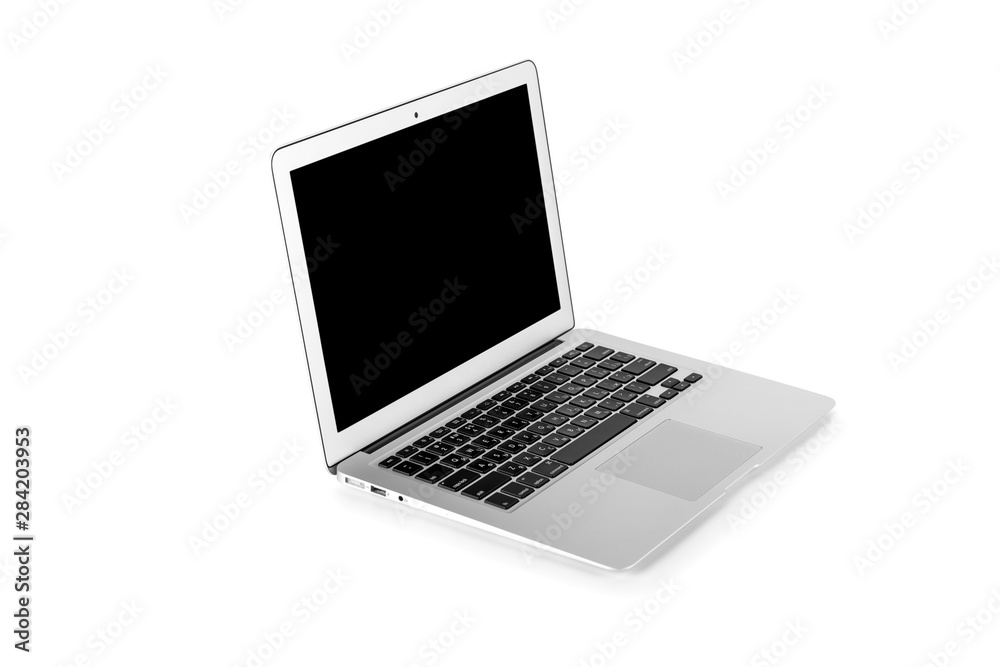 modern laptop computer isolated on the white background modern laptop computer isolated on the white background
