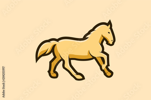 horse design for logo name ready to use